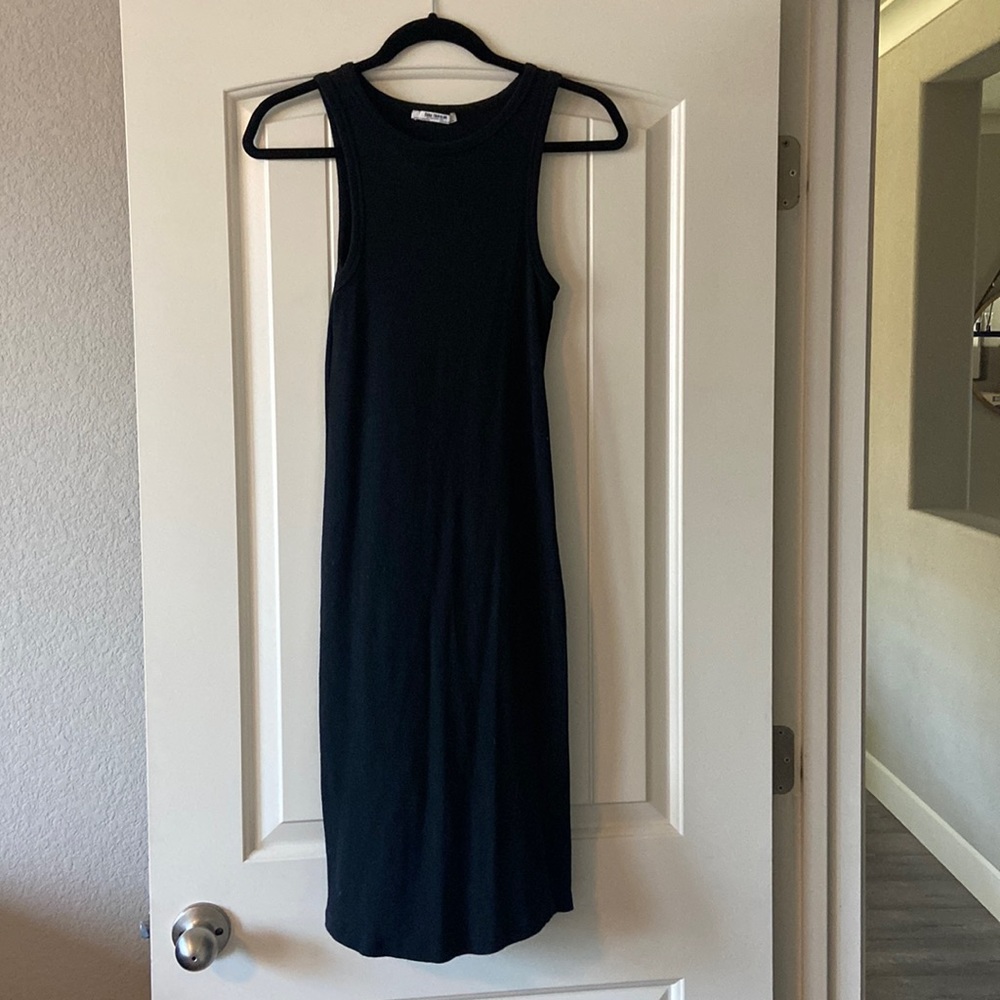 Zara black ribbed body on dress